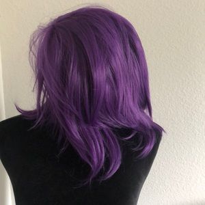 Purple short hair wig
